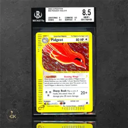 BGS 8.5 MINT PIDGEOT 23/165 EXPEDITION BASE SET HOLO RARE POKEMON CARD - Image 1