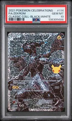 Pokemon 2021 Zekrom 114/114 Celebrations PSA 10 - Image 1