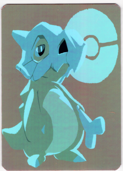 Pokemon Fanart - * CUBONE * - SILVER HOLO FOIL Card by SPACED_OUT - Image 1