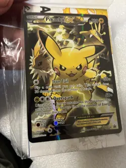 2016 POKEMON XY BLACK STAR PROMO #XY124 FULL ART/PIKACHU EX Mint-Gem - Image 1