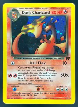 2000 Pokemon Team Rocket First Edition #4/82 Dark Charizard Holo - Image 1
