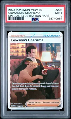 (PSA 9) Pokemon: S&V 151 – Giovanni's Charisma #204 [Special Illustration Rare] - Image 1