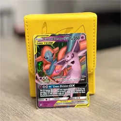 (RARE) Pokemon Espeon & Deoxys GX TAG TEAM Ultra Rare Holo 72/236 Sm - Image 1