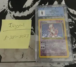 Pokemon Base Set 2 Mewtwo CGC 9 QUAD++ Holo (1010) 10/130 - Image 1