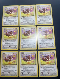 (Lot Of 9) Eevee 51/64 English Jungle Pokemon 1999 (NM-LP) - Image 1