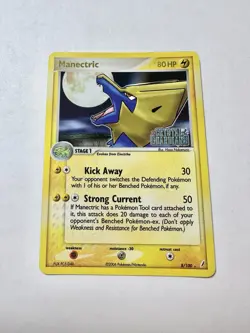 2006 Pokemon TCG Manectric EX Crystal Guardians 8/100 Reverse Holo Rare NM - Image 1