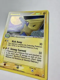 2006 Pokemon TCG Manectric EX Crystal Guardians 8/100 Reverse Holo Rare NM - Image 2