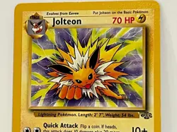 Vintage 1999 Pokemon TCG Jungle JOLTEON NON-HOLO Rare 20/64 LP English, Untld. - Image 3