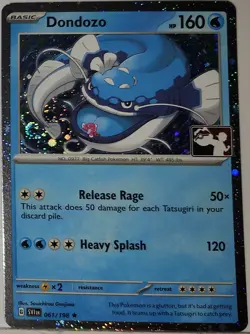 Fart Swirl 🌀 Dondozo 061/198 Cosmos Holo Bleed Error Rare Pokemon Stamped TCG - Image 2