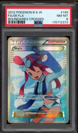Pokemon PSA 8 Skyla 149/149 Black & White Boundaries Crossed Full Art Rare - Image 1
