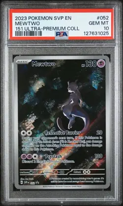 PSA 10 GEM MINT 2023 Pokemon SVP 052 Mewtwo 151 Ultra Premium Collection Promo - Image 1