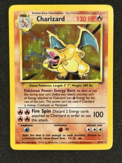 Charizard - 4/102 - Holo Rare - Base Set Unlimited - Pokemon TCG - HP - Image 1