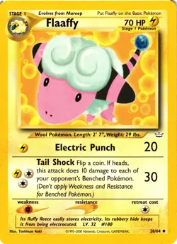Pokemon TCG Flaaffy Neo Revelation 28/64 Regular Unlimited Uncommon VLP - Image 1