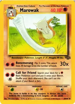 Pokemon TCG Marowak Jungle 39/64 Regular Unlimited Uncommon LP - Image 1