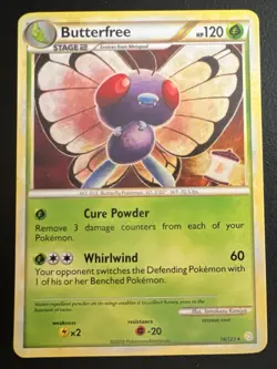 Pokemon TCG Butterfree 16/123 HeartGold & SoulSilver 2010 Rare Regular - Image 1