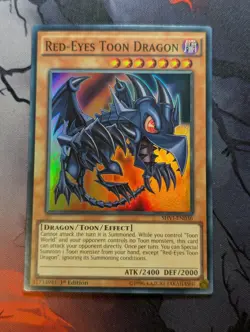 YuGiOh Red-Eyes Toon Dragon Super Rare 1st Edition SHVI-EN036 - Image 1
