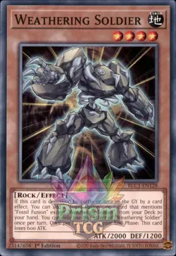 1st Ed Weathering Soldier BLC1-EN128 Yugioh - Image 1