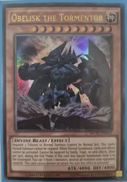 YuGiOh Obelisk the Tormentor Ultra Rare MVP1-ENSV5 - Image 1