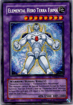 Yugioh Elemental Hero Terra Firma PP02-EN009 Premium Pack 2 Secret Rare - Image 1