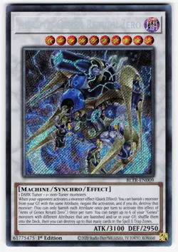 YUGIOH ARMS OF GENEX RETURN ZERO SECRET RARE NEAR MINT BLTR-EN009 - Image 1