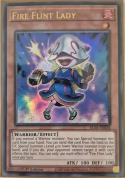 YuGiOh Fire Flint Lady Ultra Rare 1st Edition BLAR-EN034 - Image 1