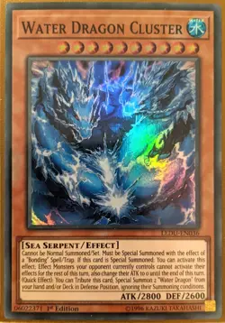 YuGiOh Water Dragon Cluster Super Rare 1st Edition LEDU-EN036 - Image 1