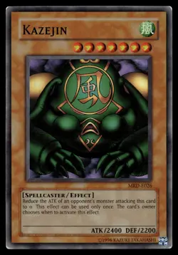 KAZEJIN MRD-026 SUPER RARE METAL RAIDERS YU-GI-OH - Image 1