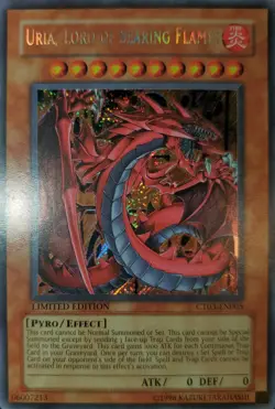 Yugioh 2006 Uria, Lord Of Searing Flames SCR Limited Ed. CT03-EN005 Near Mint - Image 1