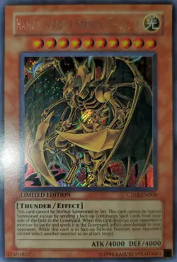 Yugioh 2006 Hamon, Lord Of Striking Thunder SCR Limited Ed. CT03-EN006 Near Mint - Image 1