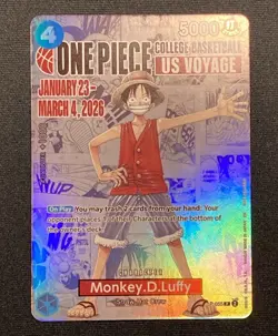Monkey D. Luffy One Piece 2026 College Basketball US Voyage #P-055 - Image 1