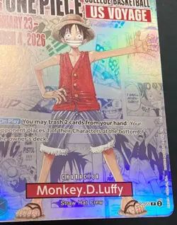 Monkey D. Luffy One Piece 2026 College Basketball US Voyage #P-055 - Image 3