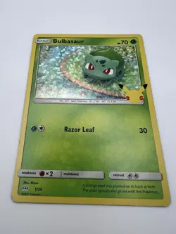 Pokemon TCG Bulbasaur McDonald's 2021 Promo Card 1/25, Holo LP Condition - Image 2