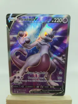Pokemon Mewtwo V SWSH229 Promo Full Art Holo Sword & Shield TCG Card - Image 1