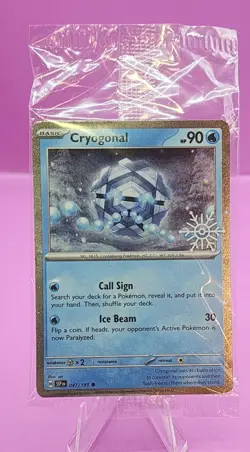 Cryogonal 047/191 Surging Sparks Cosmos Holo Promo Confetti Sealed Pokemon Card - Image 1