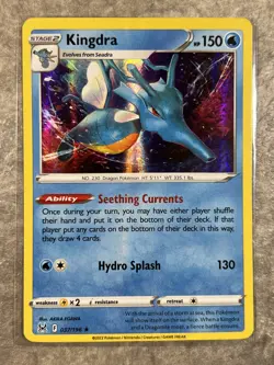 Kingdra 037/196 Pokemon TCG Card Swsh11: Lost Origin Holo Rare (Light Play) - Image 1