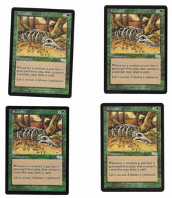 Set Of 4 Fecundity Urzas Saga Vintage Magic the Gathering Playset Card - Image 1