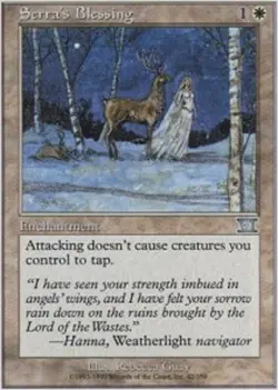 1x Serra's Blessing Heavy Play MTG Magic - Kid Icarus - - Image 1