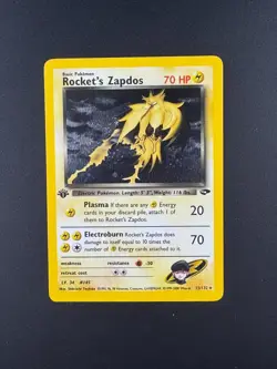 Pokemon TCG Rocket’s Zapdos Gym Challenge 1st Edition 2000 15/132 - MP - Image 1