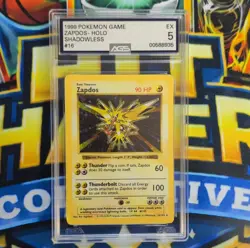 Pokemon Zapdos 16/102 Base Set (Shadowless) Holo Rare AGS 5 1999 Card - Image 1