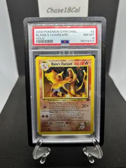 Blaine’s Charizard 2/132 Holo Rare PSA 8 NM-MT 2000 Pokemon Gym Challenge - Image 1