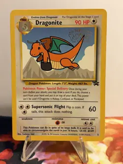 Pokemon TCG Dragonite #5 Black Star Promo,, WOTC, The First Movie, MP/HP - Image 1
