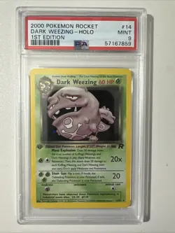 Pokemon PSA 9 1st Edition Dark Weezing 14/82 Team Rocket Holo - Image 1