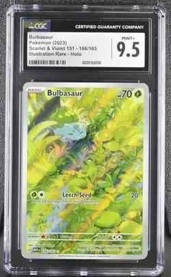 Pokemon Bulbasaur Illustration Rare MEW EN Scarlet & Violet 151 166/165 MINT+ - Image 1
