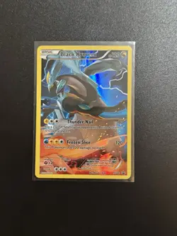 Pokemon TCG Black Kyurem XY80 Full Art Black Star Holo Promo LP - Image 1