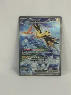 Pokemon Zapdos ex 202/165 Scarlet & Violet 151 Special Illustration Rare Holo - Image 1