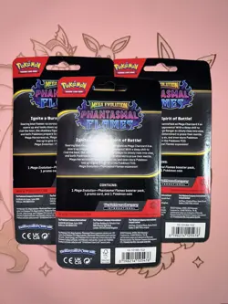 Pokemon TCG Phantasmal Flames Blister Booster Pack Promo SEALED Lot of 3 Packs - Image 2