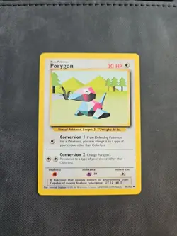 1999 Pokemon Base Set 1st Edition Shadowless Porygon 39/102 NM/MINT - Image 1