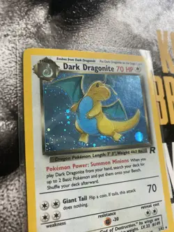 Pokemon TCG Dark Dragonite Team Rocket Holo Rare Unlimited 5/82 LP-MP - Image 2