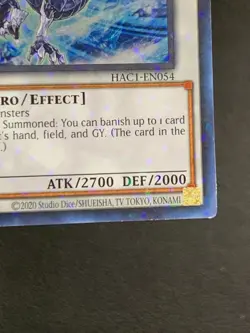 Trishula, Dragon of the Ice Barrier HAC1-EN054 1st Edition Ultra Rare Yu-Gi-Oh! - Image 4