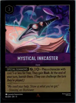 Disney Lorcana Mystical Inkcaster COLD FOIL Winterspell #66/204 NM - Image 1